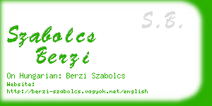 szabolcs berzi business card